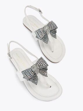 Kurt Geiger Junior Mini Kensington Bow T-Bar Sandals NEW Size 13